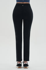 Zero Slim-Fit Fleece-Lined Slacks - Black