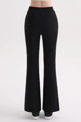 Cotton Peach Bootcut Pants - Gray