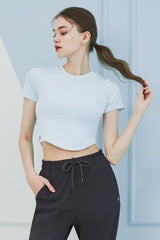 Round Crop Short Sleeve - Black