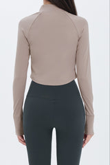 Zero Active Crop Jacket - Oyster Green