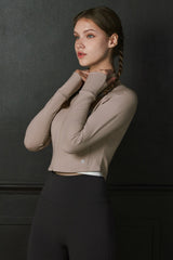 Zero Active Crop Jacket - Oyster Green