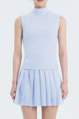 High-Neck Sleeveless Top - Tender Peach