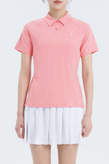 AirFlex Performance Polo Tee - Peach Coral