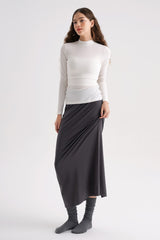 Softex Long Skirt - Charcoal Gray