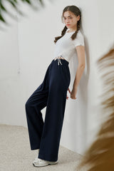 Soft Relaxed-Fit Wide-Leg Pants - Charcoal