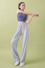 Soft Relaxed-Fit Wide-Leg Pants - Charcoal