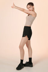 Cottonic Round-Neck Sleeveless Top - Wood Brown