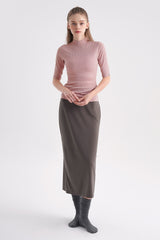 Softex Long Skirt - Charcoal Gray