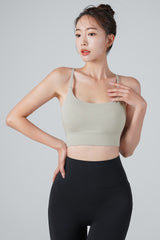 Zero Base Crop Bra Top - White