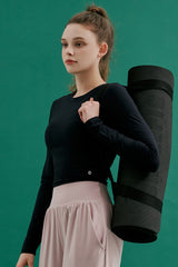 Cozy Daily Crop T-Shirt - Black