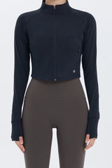 Zero Active Crop Jacket - Oyster Green