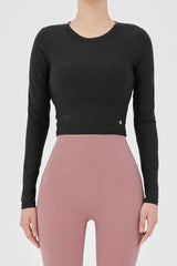 Cozy Daily Crop T-Shirt - Black