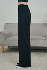 Soft Relaxed-Fit Wide-Leg Pants - Charcoal