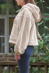 Soft Fleece Zip-Up Hoodie - Ivory