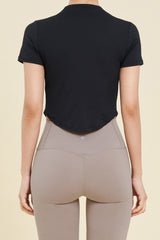 Round Crop Short Sleeve - Black