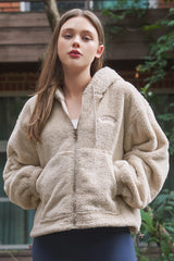 Soft Fleece Zip-Up Hoodie - Ivory
