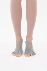 Cross Yoga Socks - Indie Pink