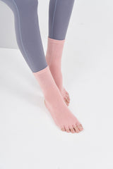 Open-Toe Ankle Yoga Socks - Black