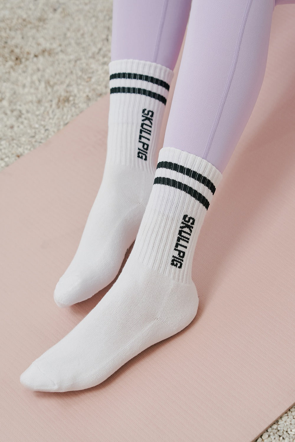 Double Line Sport Socks - Black
