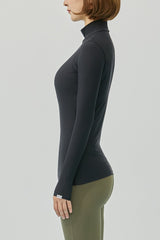 Soft Warm High-Neck Top - Light Beige