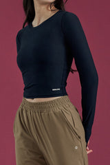 Soft Crop Top - Black