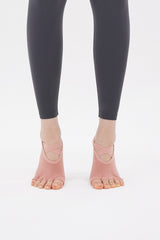 Cross Yoga Socks - Indie Pink